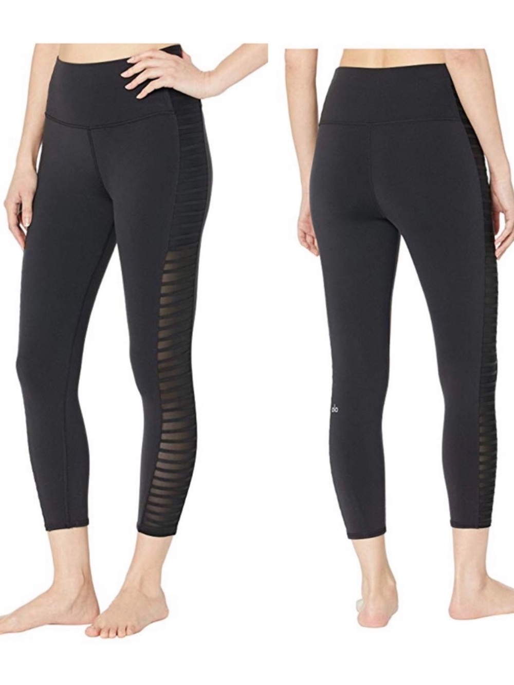 ALO Yoga High-Rise Crop Prism Legging Black Size Small